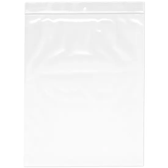 Plymor 8" x 10", 4 Mil with Hang-Hole Heavy Duty Zipper Reclosable Plastic Bags {1}