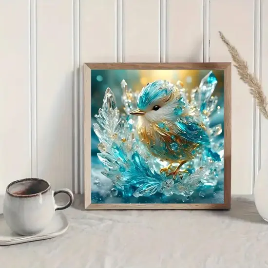 Birds Diamond Art Kits For Adults,5D Diamond Painting Kits For Adults Beginners,DIY Full Drill Blue Flower Diamond Dots With Gem Art Crystal Rhinestone For Birds Home Wall Decor 12 X 12 Inch {4}