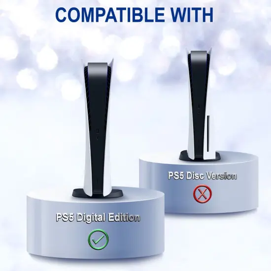 Insten Silicone Skin Cover For PS5 Digital Edition Console, Anti-Scratch Anti-Dust Protective Case, White {2}