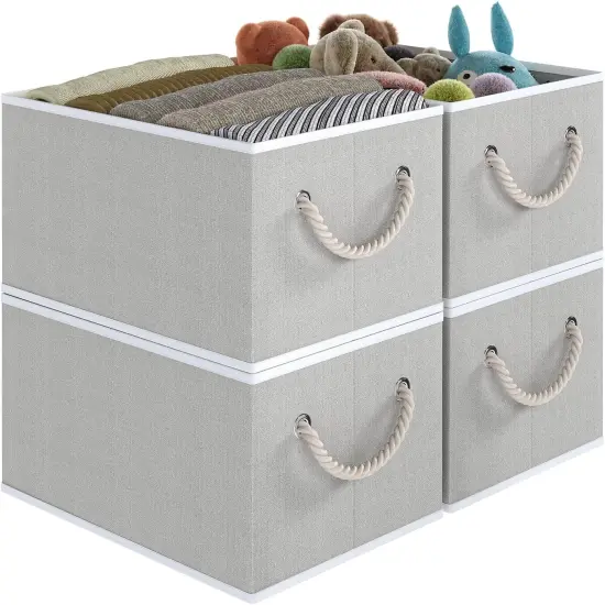 Fabric Storage Bins 4-Pack, Collapsible Storage Baskets for Organizing {1}