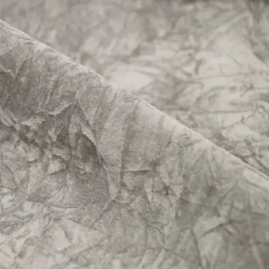 1 Yard Crushed Velvet Flocking Fabric for Upholstery Home Decor Drapery Crafts 58/60" Width Silver {1}