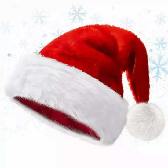 Kitcheniva Premium Christmas Santa Claus Hat For Kids And Adults {1}
