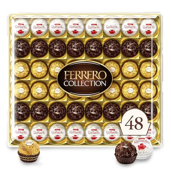 Ferrero Collection, 48 Count, Premium Gourmet Assorted Hazelnut Milk Chocolate, Dark Chocolate and Coconut, Mother's Day Gift, 18.2 oz {1}