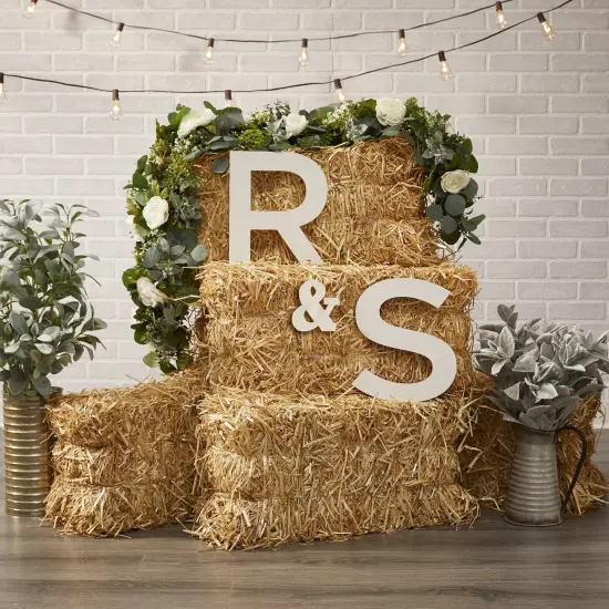 FloraCraft Decorative Natural Straw Bale-9.5"X12"X24" {6}