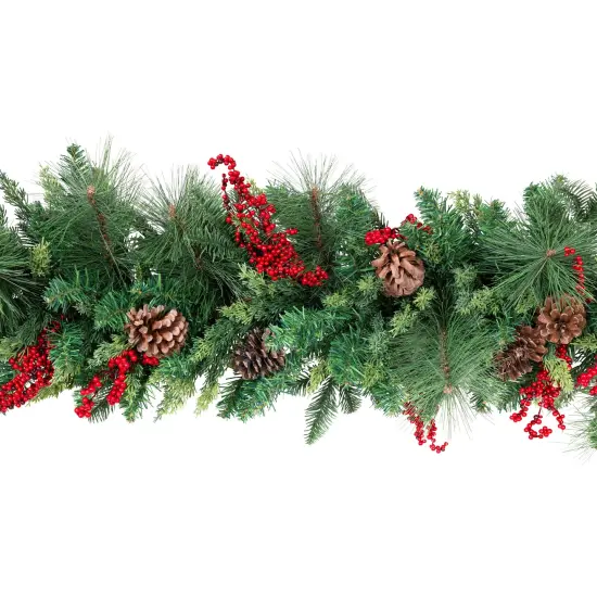 Northlight Cypress and Cedar Artificial Christmas Garland - 10' x 15" - Unlit Green {6}