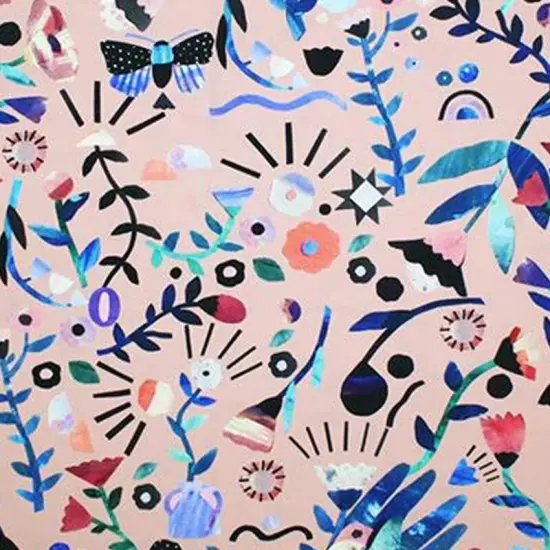 Paper Cutout Garden Printed Spandex {3}