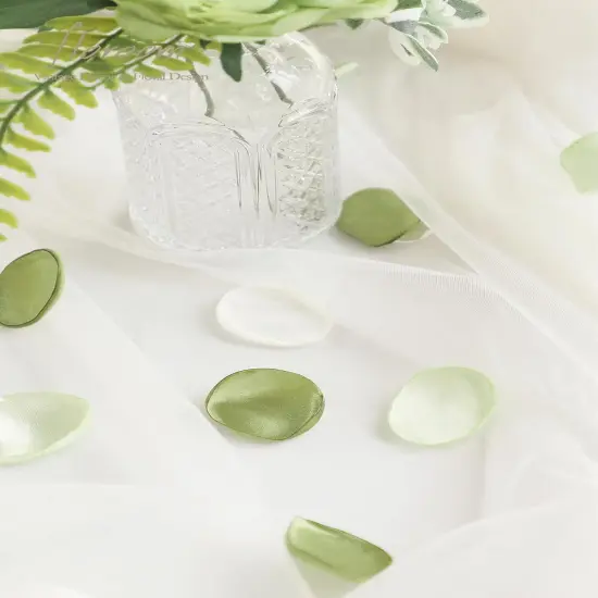 300pcs Rose Petals Sage Green Elf Green Faux Silk Flower Petals for Wedding Flower Girl Basket Aisle Scatter Dinner Table Centerpieces Party Confetti Bridal Shower Romantic Night Decoration {5}