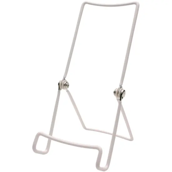 Gibson Holders 3AC Adjustable White Wire Display Easel, 3.375" W x 4" D x 8.25" H {1}
