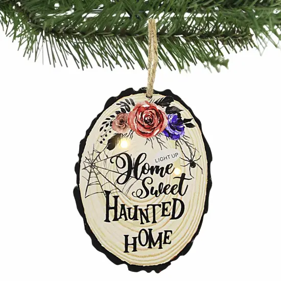 Ganz 4.5 Inch Halloween Light Up Ornament Halloween Tree Ornament , Halloween Decor Haunted Witch Bone Spider HOME {3}