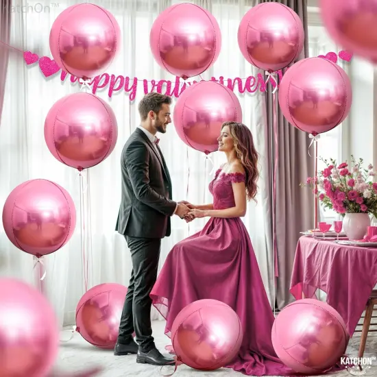 Pack of 12 | Light Pink Mylar Balloons for Flamingo Party Decorations(Light Pink) {5}