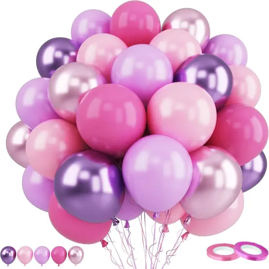 Pink Purple Balloons Set (Pink Purple) {1}