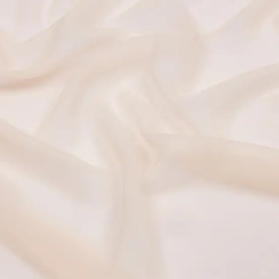 1 Yard Ecru Silk Chiffon Lightweight Sheer Fabric for Gowns Scarves Overlays, 44 Inches Width {1}