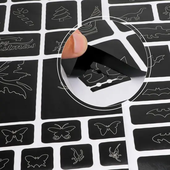 262pcs Temporary Tattoos Stencils(White) {4}