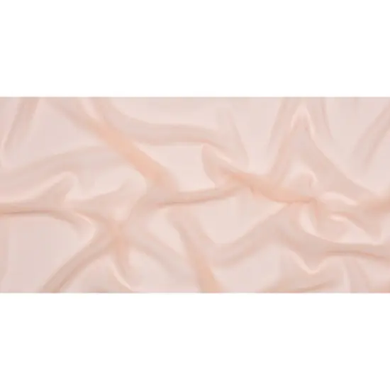 1 Yard Premium Silk Chiffon Fabric Sheer Lightweight Flowing Pale Blush 54 inch Width {3}