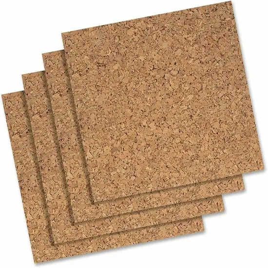 4 Count Natural Cork Boards - 12" x 12" {1}