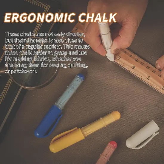 Fabric Chalk Markers -Erase Tailor&rsquo;s Chalk (Red & Blue & White) {3}
