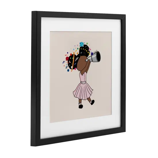 Stupell Industries Celeste Girl with Telescope Framed Print Under Glass, design by Sierra Siler {3}