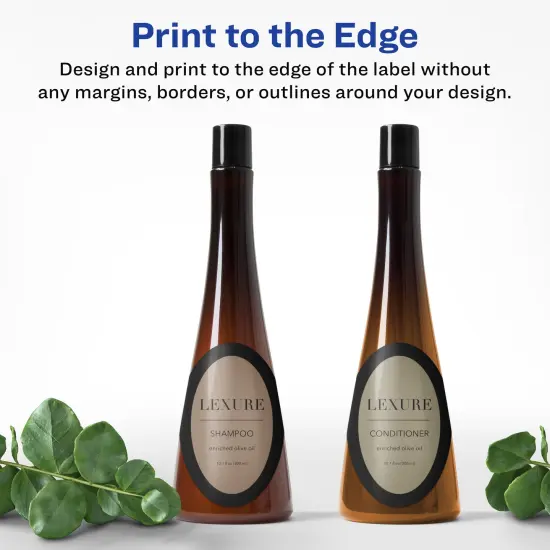 Avery Glossy White Oval Labels with Sure Feed, 4.25" x 2.5" {3}