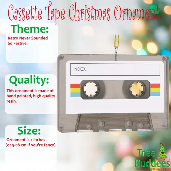 Tree Buddees Cassette Tape Customizable Christmas Ornament {2}