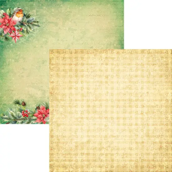 Elizabeth Crafts Double-Sided Cardstock Pack 12"X12"-Festive Holly {7}