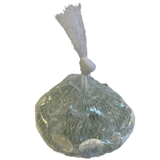 Clear Glass Nuggets - 12oz Bag - Flat Glass Gems/Beads - Decorative Glass Stones - Great for Mosaics and Other Glass Projects {1}