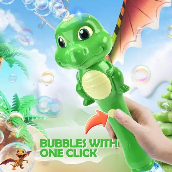 Dinosaur Bubble Wand Toys for Kids Age 3 4 5 6 7 8 Years Old: Bubbles Machine for Kids, Toddler Outdoor Toys {5}