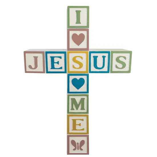 Collections Etc Jesus Loves Me Wall Cross {1}