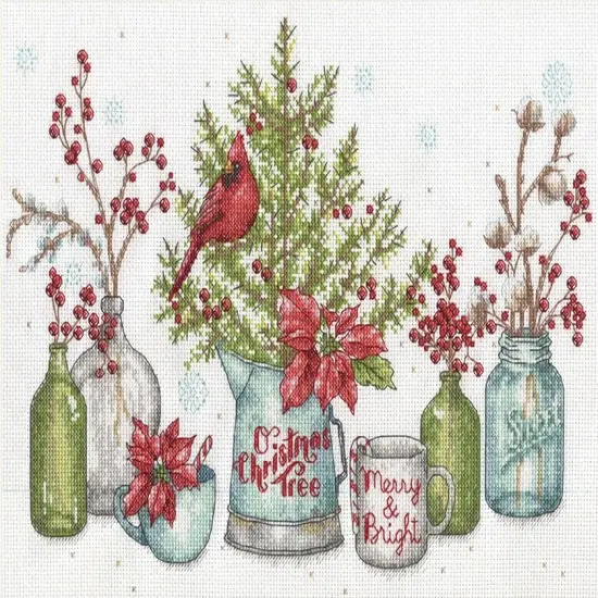 Dimensions Counted Cross Stitch Kit 14"x10"-Birds And Berries {4}