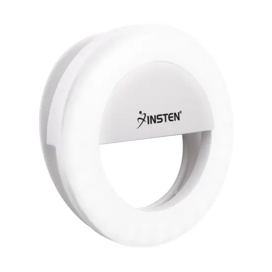 Insten Video Conference Lighting Kit For Cell Phone Laptop, LED Ring Lights Clip on, 3 Lighting Modes 4 Brightness, White {1}