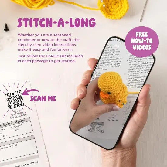 Complete Crochet Kit, Sarah The Boba Tea, 5" {3}