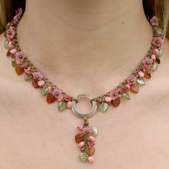 12mm Flat Flower Beads in Iridescent Brown Celsian Apx 25 Beads GB-PWF01 {4}