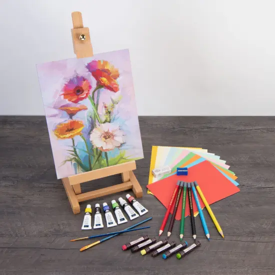 REA5320 | Mixed Media H-Frame Easel Art Set - 40pc {5}