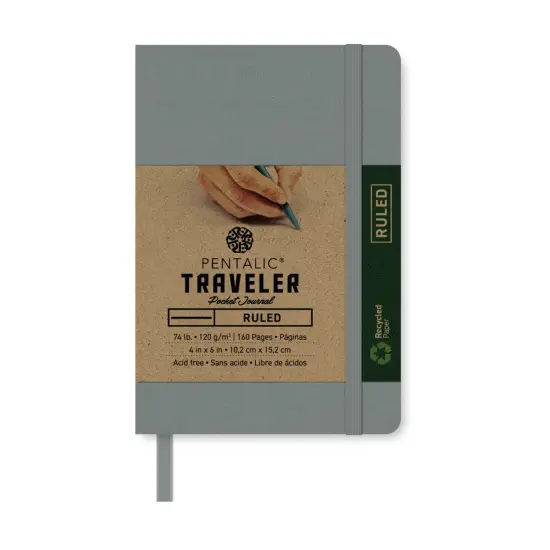 PTL-016152 Series | Traveler Pocket Journal - Ruled Grapefruit {7}