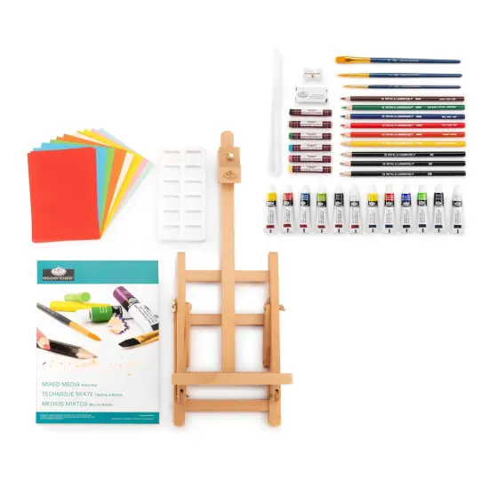 REA5220 | Mixed Media H-Frame Easel Art Set - 52pc {5}