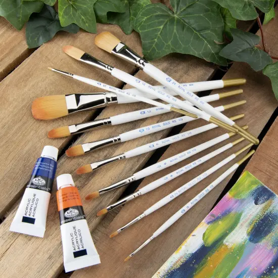 RSET-GTF | Royal Gold&trade; 11pc Filbert/Wash Brush Set {5}