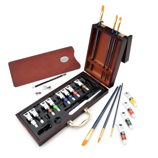 RSET-ACR2020 | Essentials&trade; 24pc Acrylic Painting Long Handle Travel Art Set {5}