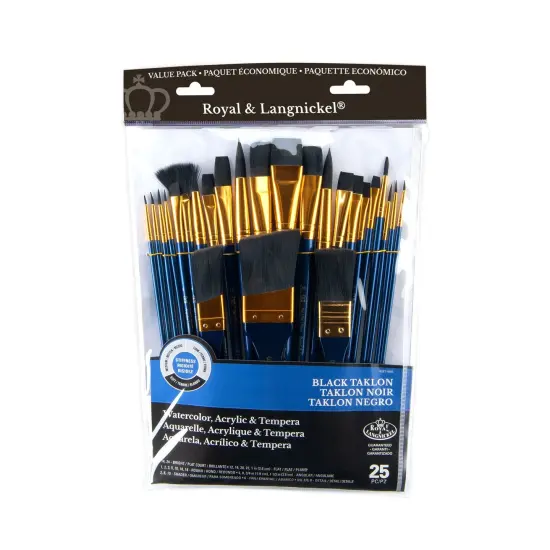 RSET-9383 | 25pc Black Taklon Variety Brush Set {1}