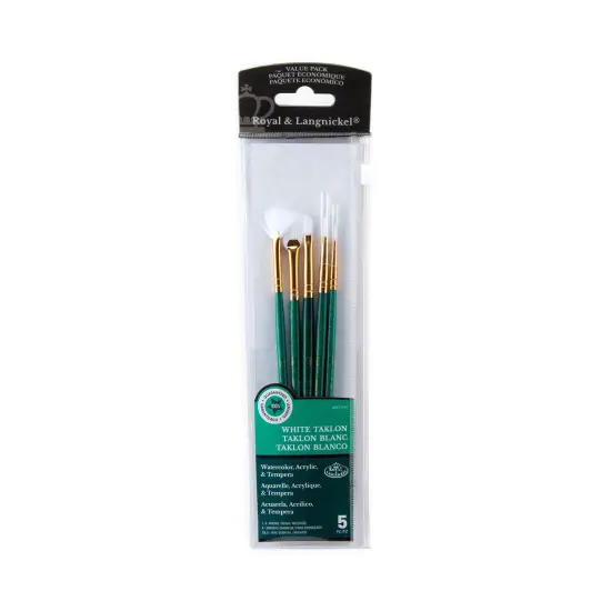 RSET-9141 | 5pc White Taklon Variety Brush Set {1}