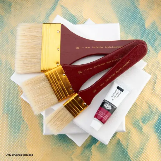 RSET-9355 | 3pc White Bristle Large Area Flat Brush Set {3}