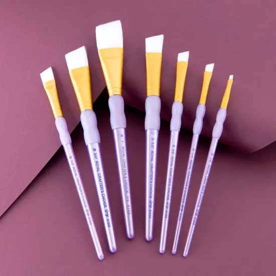 RCC 308 | Crafter's Choice™ 7pc White Taklon Angular Brush Set {2}