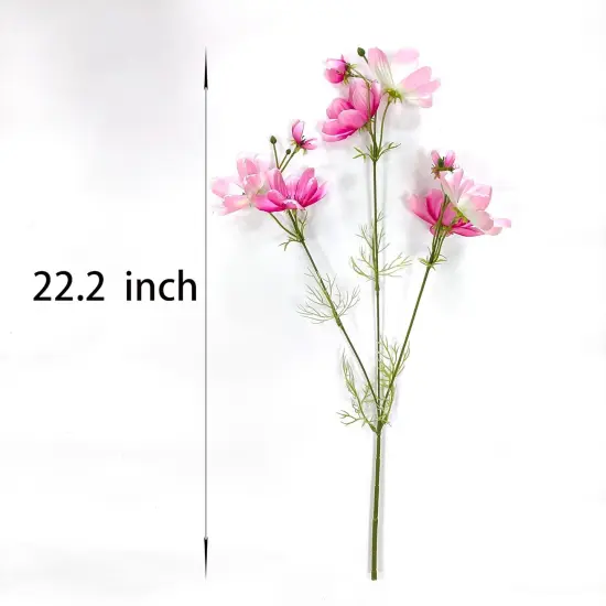 Summer Artificial Pink Daisy Flowers,8 Bundles 21.65'' Faux Fake Silk Daisy Flowers Arrangements for Tabletop Decor ,Home Garden Vase D&eacute;cor (8, Gradient Pink) {2}