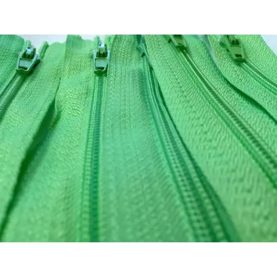 Lime Green Generic Nylon Zippers #3 Coil Closed Bottom {2}