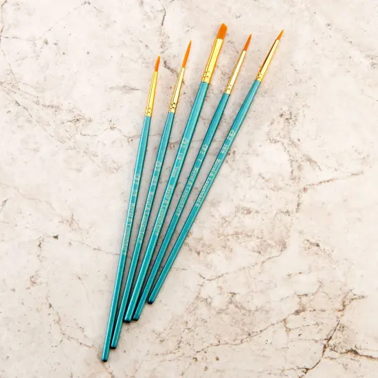 RSET-9197 | 5pc Golden Taklon Variety Brush Set {5}