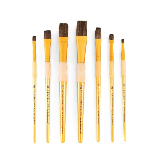 RCC 403 | Crafter's Choice&trade; 7pc Synthetic Camel Hair Variety Brush Set {6}