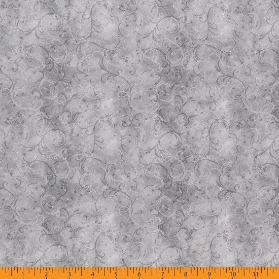 Mook Fabrics Elegance Cotton Fabric [45 in. Wide] - By The Yard Grey {3}