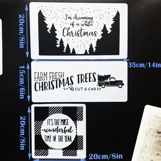 14PCS Christmas Stencils {4}