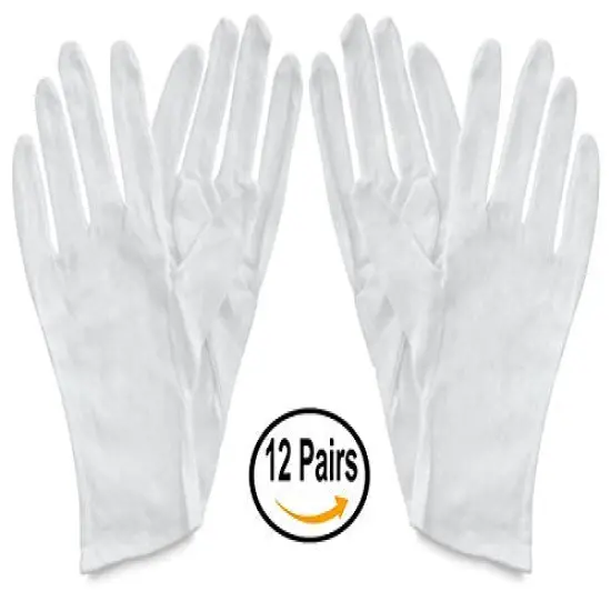 Framer Supply White Cotton Gloves, Large, 12 Pairs {1}
