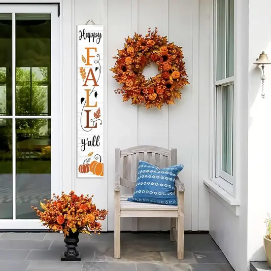 Happy Fall Y'all Wooden Porch Sign {3}