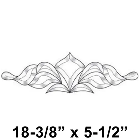 18-3/8" x 5-1/2" Exquisite Clear Glass Bevel Cluster EC167 {2}