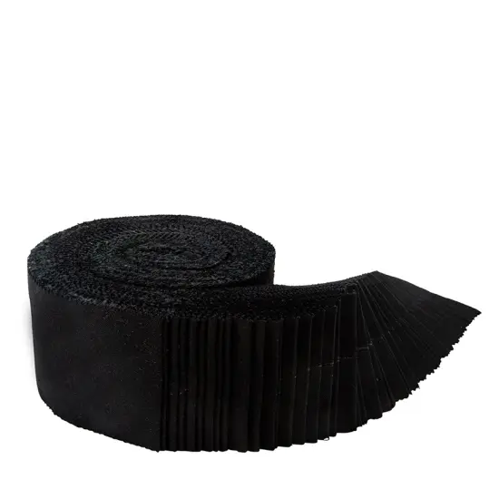 Confetti Cotton 2.5" Strip Roll (Jelly Roll / Rolie Polie) in Pitch Black byfor Riley Blake (RP-120-PITCHBLACK-40) {3}
